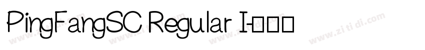 PingFangSC Regular I字体转换